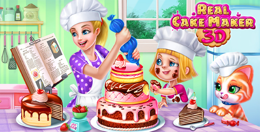 Game Android Gratis untuk Anak yang Aman_Real Cake Maker 3D