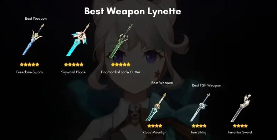 pedang terbaik untuk Lynette